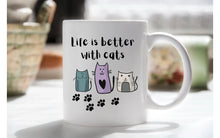 Load image into Gallery viewer, Life is better with cats mug with chocolate bouquet - Image #2
