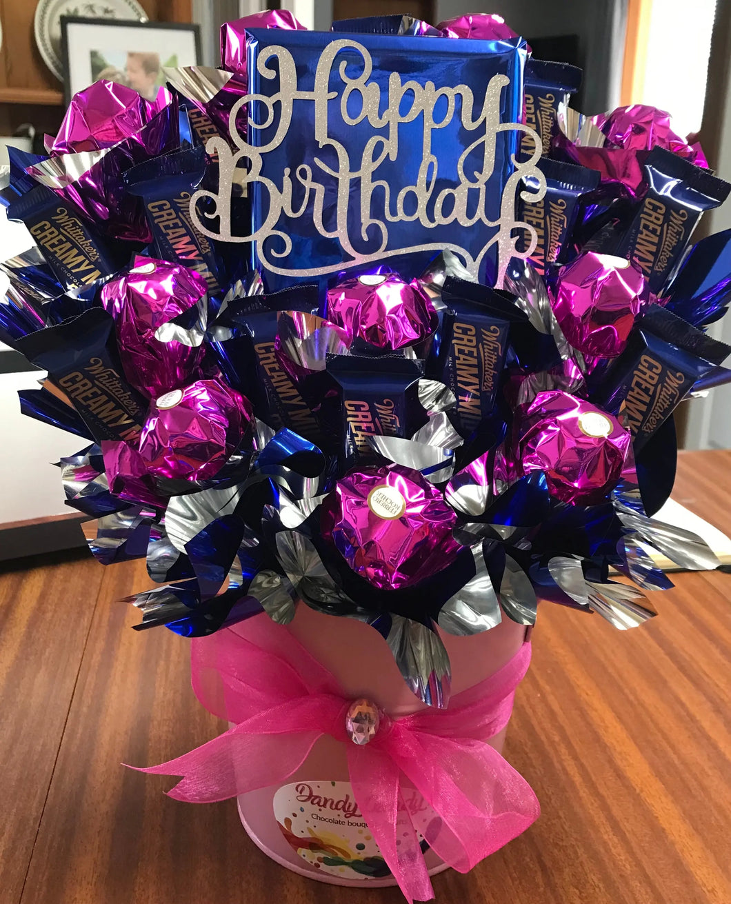 Happy Birthday Whittakers Bouquet - ferreros no hearts - Image #1