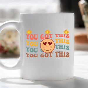 You Got This smiley face mug with chocolate bouquet