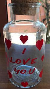 I love you lolly jar