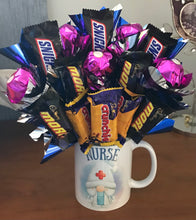 Load image into Gallery viewer, Nurse mug chocolate bouquet
