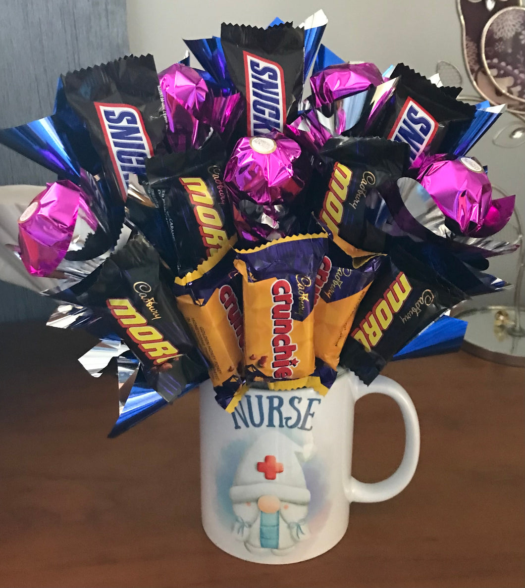 Nurse mug chocolate bouquet