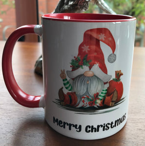 Merry Christmas gnome mug