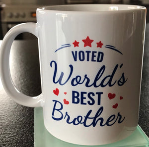 Voted worlds best brother mug